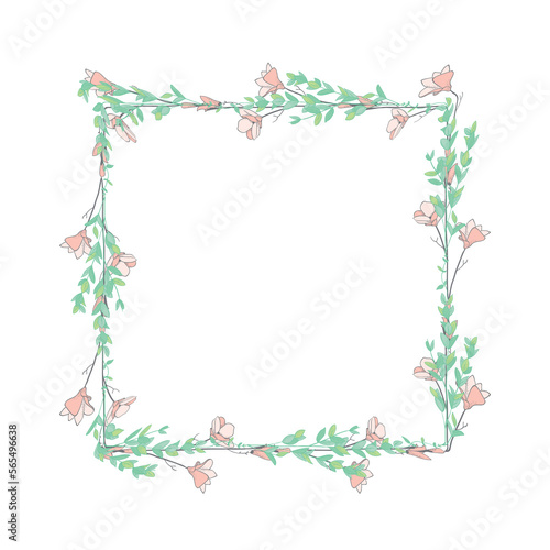 Square Floral Wreath