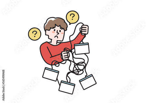 使いにくいサイトやアプリケーションのイラスト