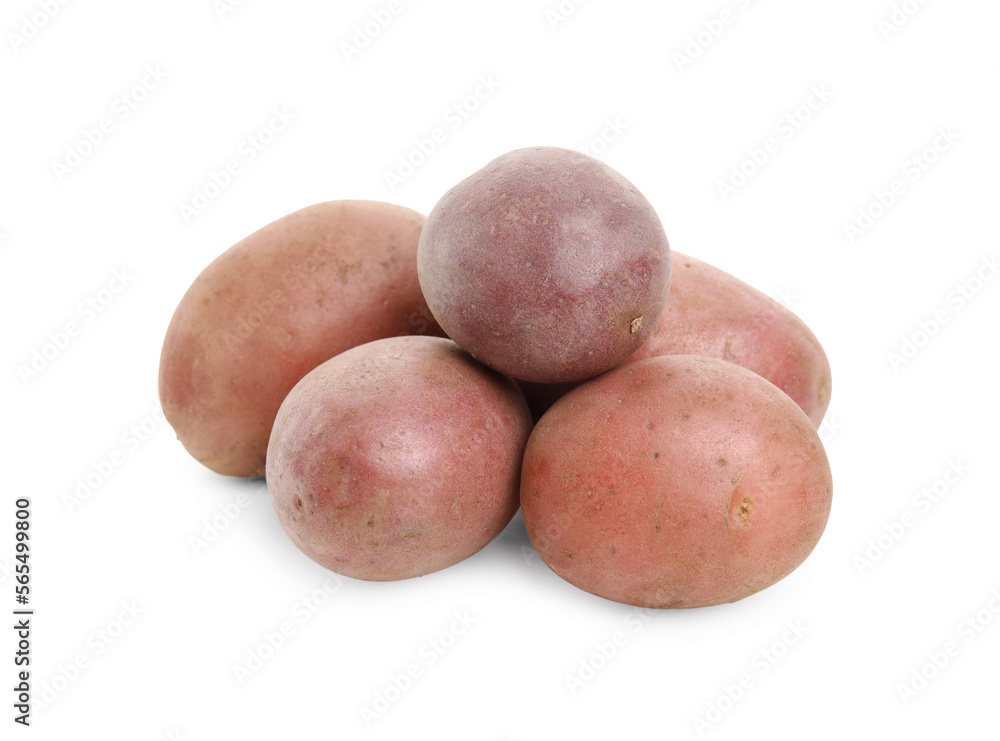 Tasty fresh organic potatoes on white background Tasty fresh organic potatoes on white background