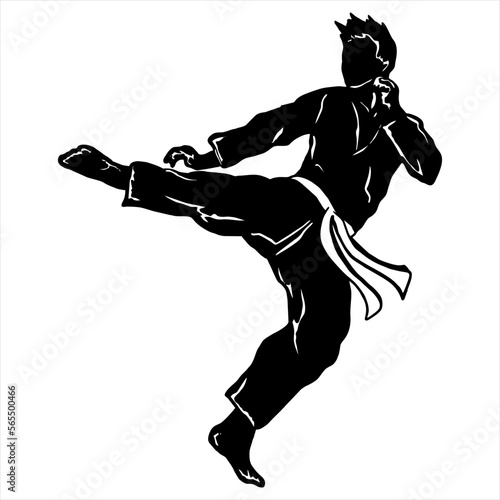 karate kick logo icon