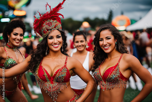 778 / 5.000Resultados de traducciónResultado de traducciónstar_borderPortrait of women, samba and Brazilian carnival dancers creatively for celebrations, parties and music festivals.