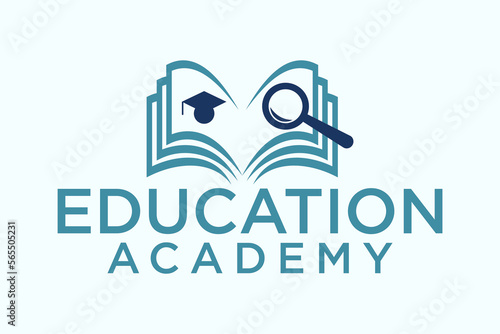 Student book vector logo design. Suitable for business, web, art, education and student symbol