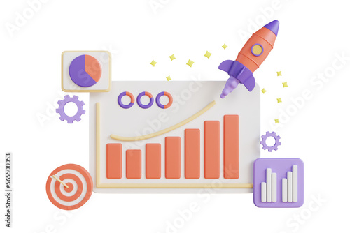 Marketing Strategy 3D Illustration