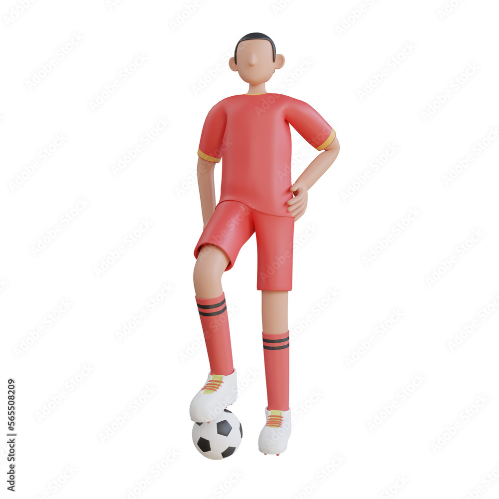 Football Player 3D Illustration Football Player 3D Illustration