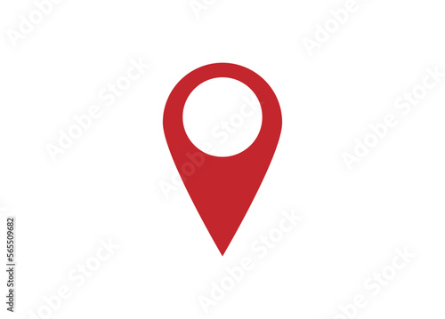 Location vector icon. Place symbol. GPS pictogram, flat vector sign isolated on white background. Simple vector illustration for graphic and web design.