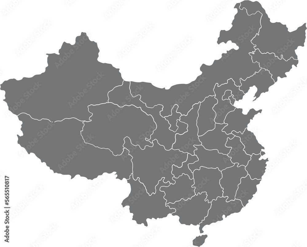 Obraz premium doodle freehand drawing of china map.