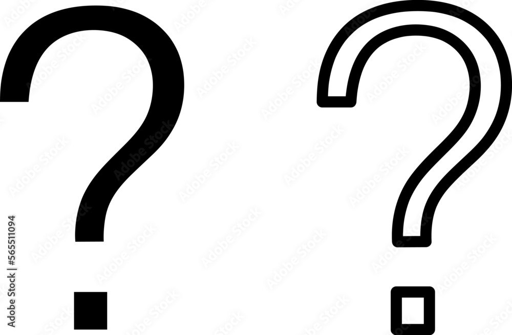 Question - Line Vector Icon trendy style illustration on white background..eps Question - Line Vector Icon trendy style illustration on white background..eps