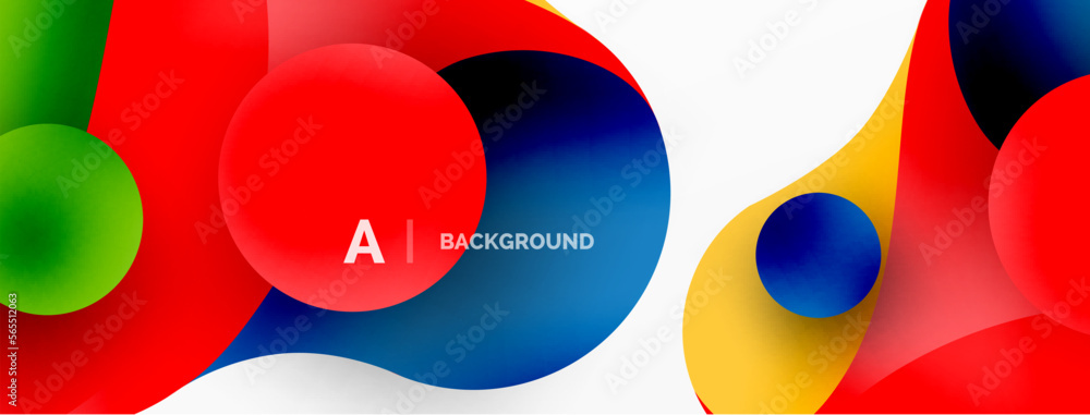 Geometric round shapes and circles abstract background. Wallpaper for concept of AI technology, blockchain, communication, 5G, science, business Geometric round shapes and circles abstract background. Wallpaper for concept of AI technology, blockchain, communication, 5G, science, business