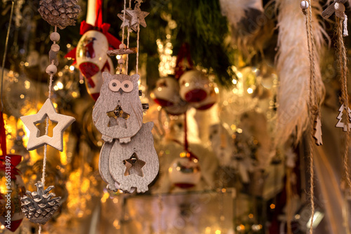 Christmas decoration, toy owl © Kateryna