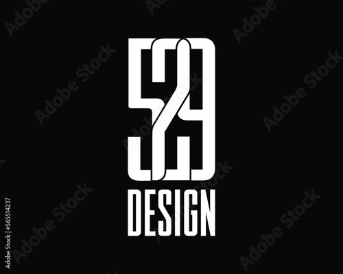 five two nine number logo icon sign vector image