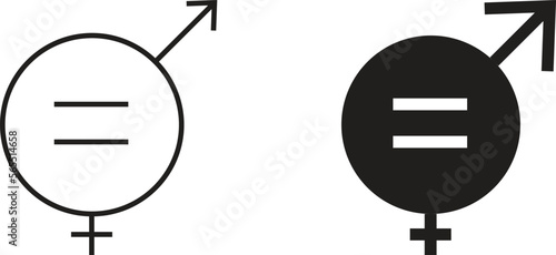 male female symbol icon simple trendy flat style line and solid Isolated vector illustration on white background. For apps, logo, websites, symbol , UI, UX, graphic and web design. EPS 10.