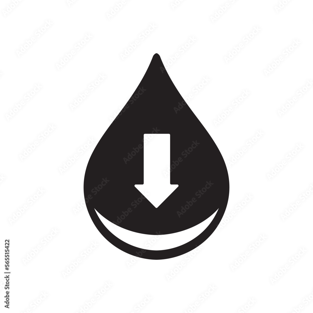 low water level icon on white background, vector sign low water level icon on white background, vector sign