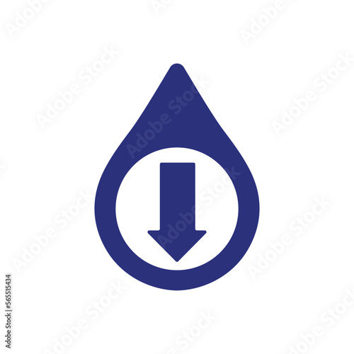 low water level icon, vector design