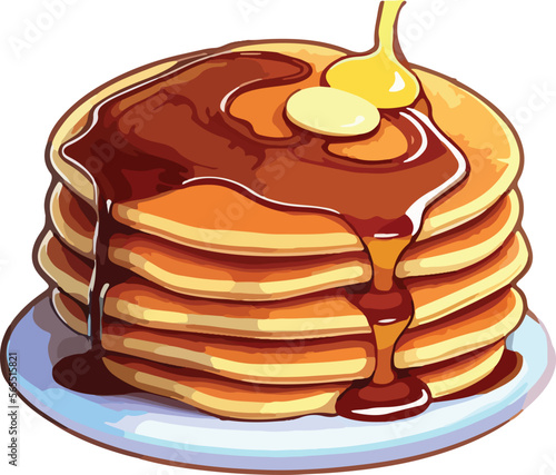 stack of pancakes with syrup