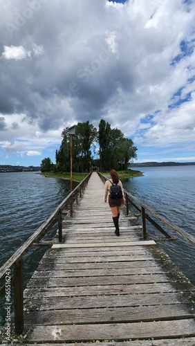 child on the pier