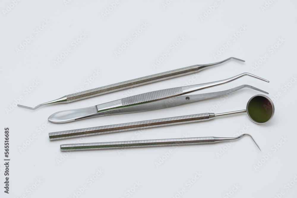 Stainless steel non-sterile dental consultation kit, kit for dental consultation, sterile, 3 disposable components Stainless steel non-sterile dental consultation kit, kit for dental consultation, sterile, 3 disposable components