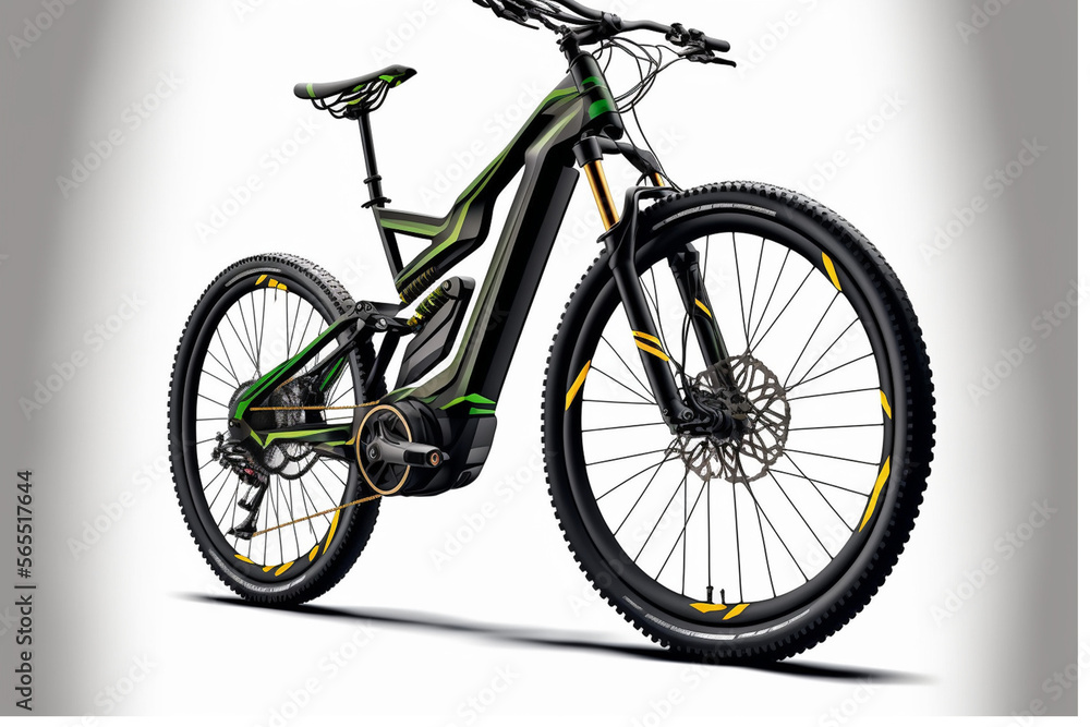 Naklejka premium Electric bicycle (AI Generated)