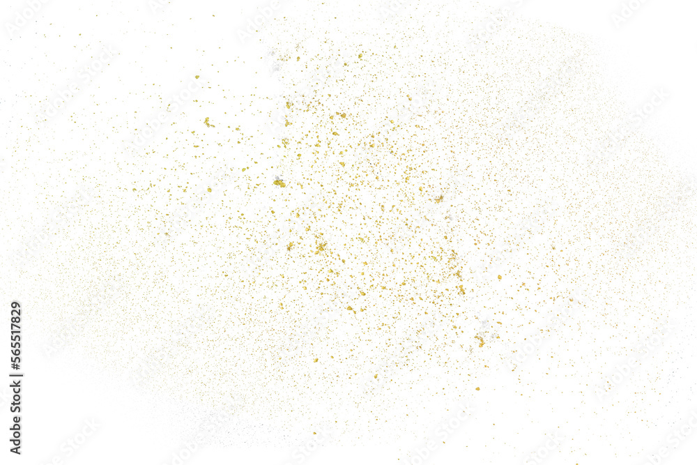 Freeze motion of Golden powder explosion Freeze motion of Golden powder explosion