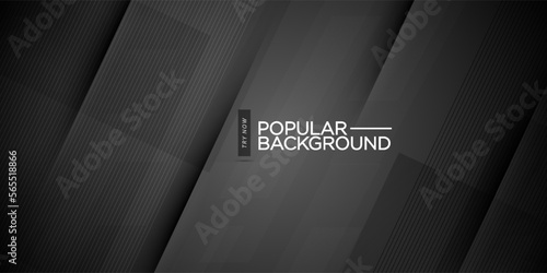 Dark gray dynamic abstract vector background with straight shadow, blend wavy line, and simple lights.creative premium gradient. 3d cover of business design.Eps10 vector