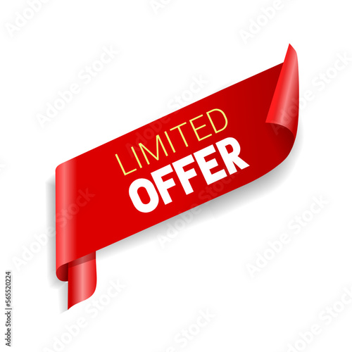 limited offer or exclusive deal banner, icon, vector illustration Last Chance red ribbon design.