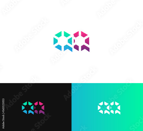 QQ letter logo design template elements. Q Modern abstract digital alphabet letter logo. Vector illustration.