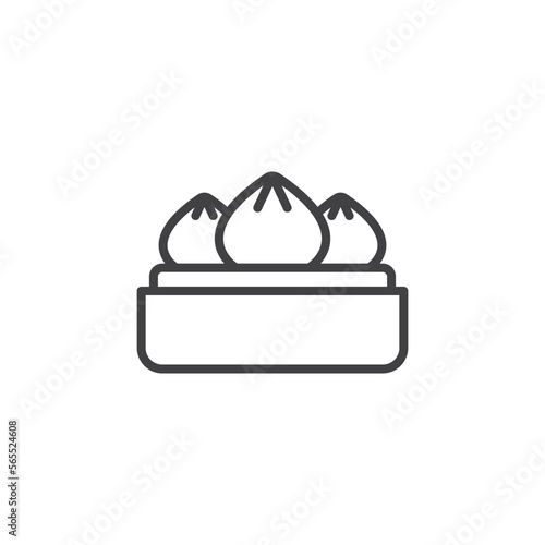 Chinese Dim Sum vector icon. line sign for mobile concept and web design