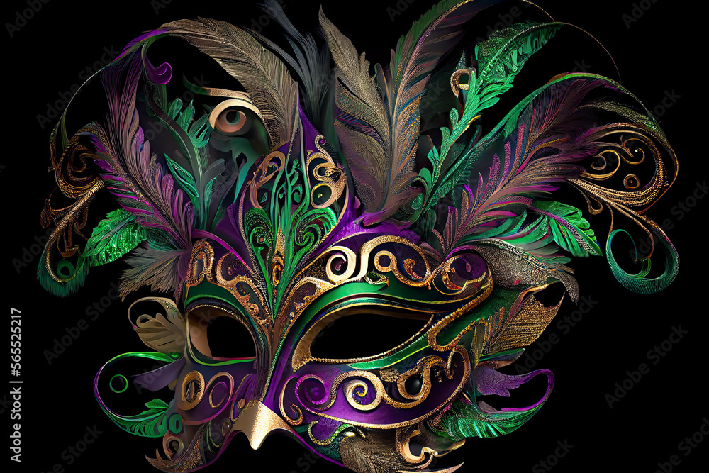 Naklejka premium mardi gras carnival mask