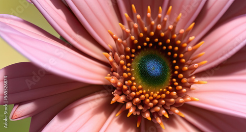 macro photography  close up shot of pink flower in bloom pretty generative ai