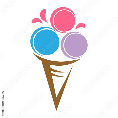 Ice cream icon logo design