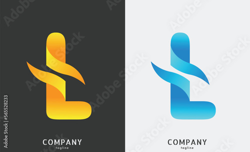 L letter logo vector design template elements