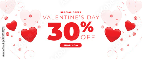 honeymoon couple special sale banner with romantic hearts