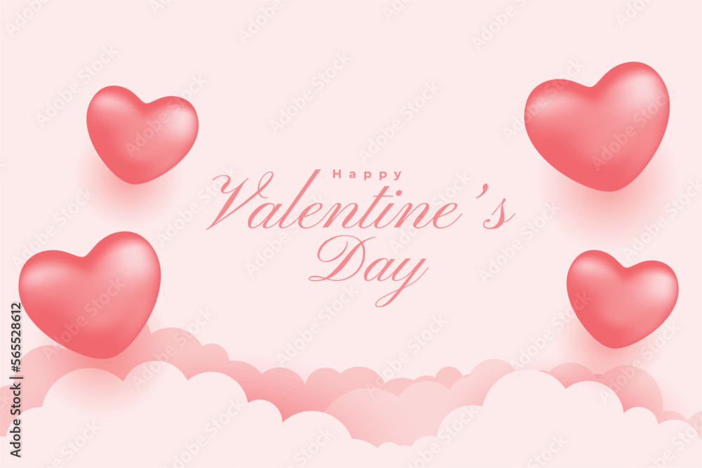 paper style valentines day soft background with hearts and cloud paper style valentines day soft background with hearts and cloud