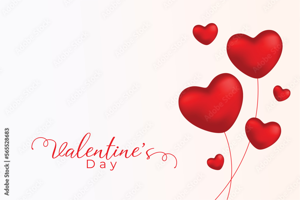 valentine's day event background with heart balloon