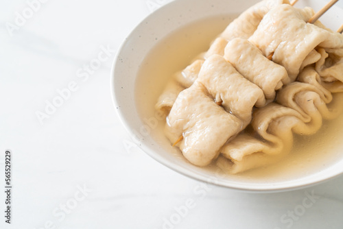 Odeng - Korean fish cake skewer in soup