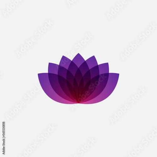 Flower logo template with gradient colors  easy to create and suitable for companies in vector eps format