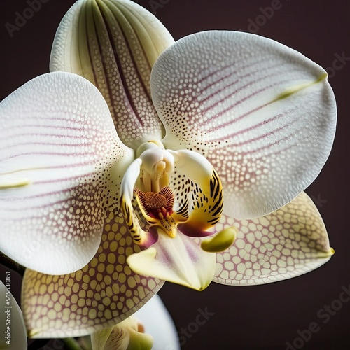 Beautiful and Delicate Orchid Close-Up (generative AI)