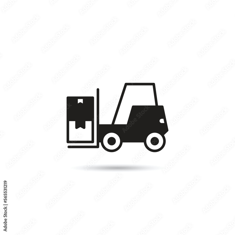 forklift icon on white background vector illustration forklift icon on white background vector illustration