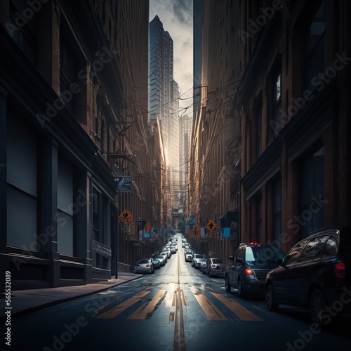 City Street Photograph (generative AI)
