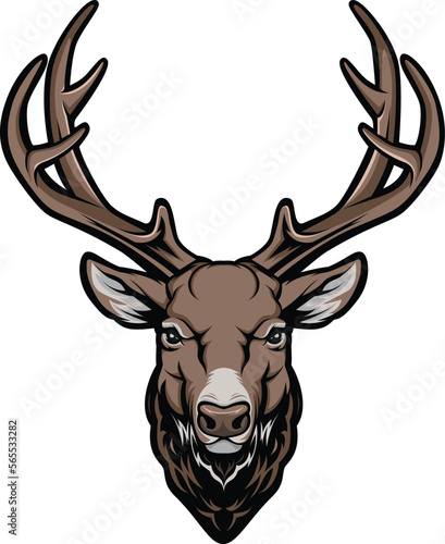  illustration vector graphic of deer head mascot good for logo sport ,t-shirt ,logo