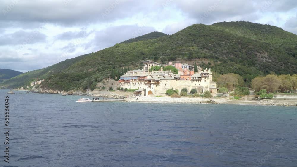 Xenophontos monastery at Mount Athos in Autonomous Monastic State of the Holy Mountain, Chalkidiki, Greece Xenophontos monastery at Mount Athos in Autonomous Monastic State of the Holy Mountain, Chalkidiki, Greece
