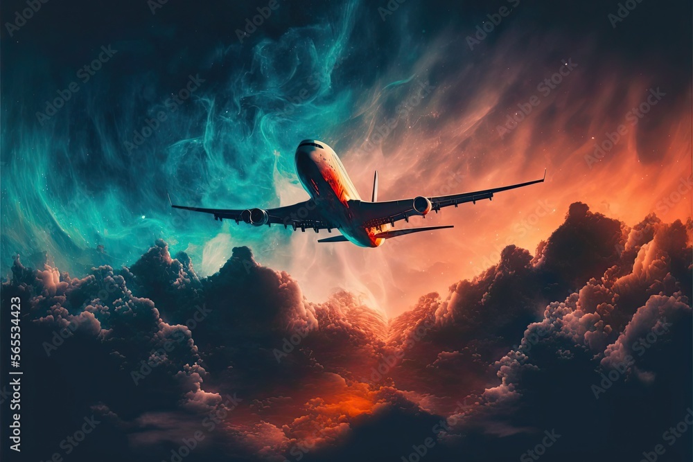 Fototapeta premium airplane in the sky