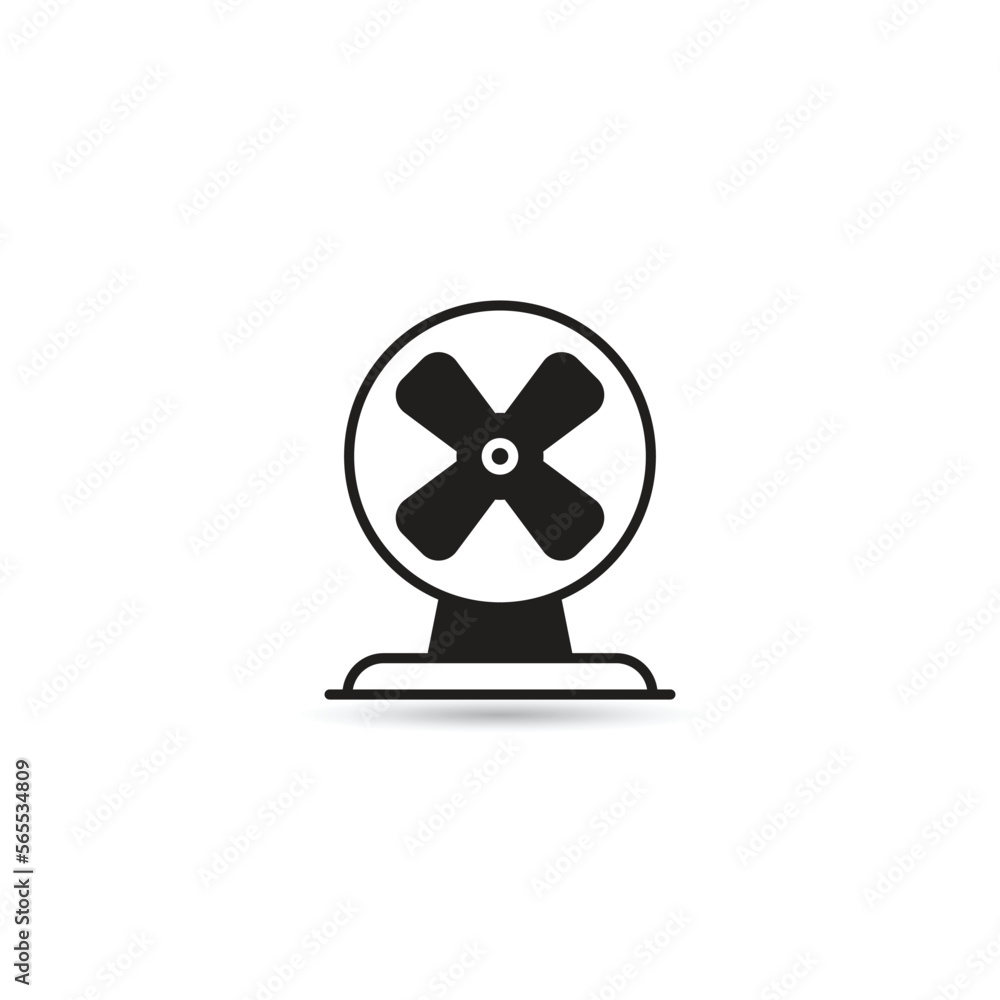 electric fan icon on white background