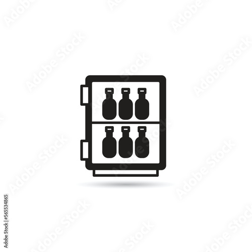 wine cooler icon on white background vector illustration
