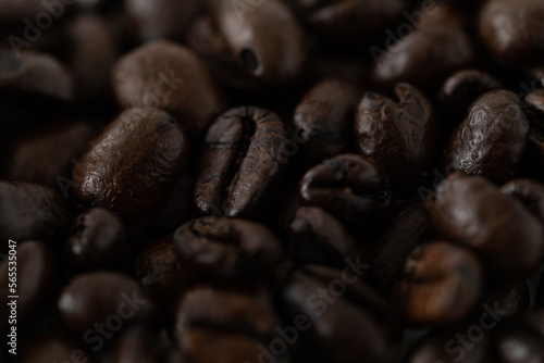 coffee beans background. freshly roasted coffee beans.