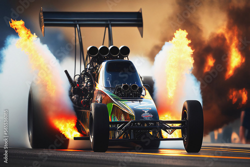 Top Fuel Dragster - Generative Ai