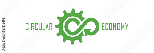 circular economy icons on white background	
