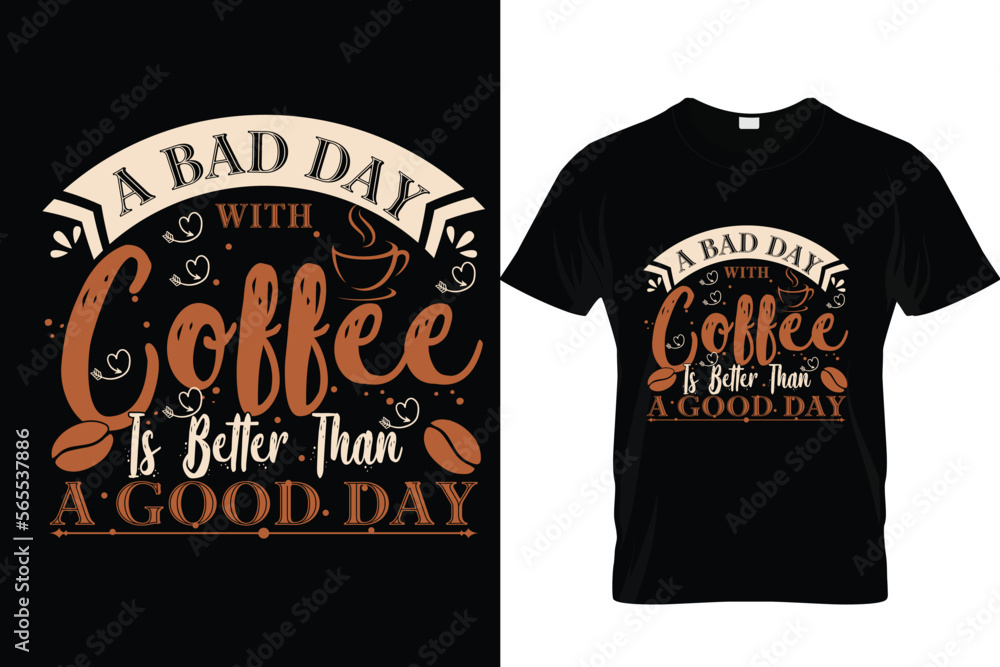 Coffee Typography T-Shirt Design Coffee Typography T-Shirt Design