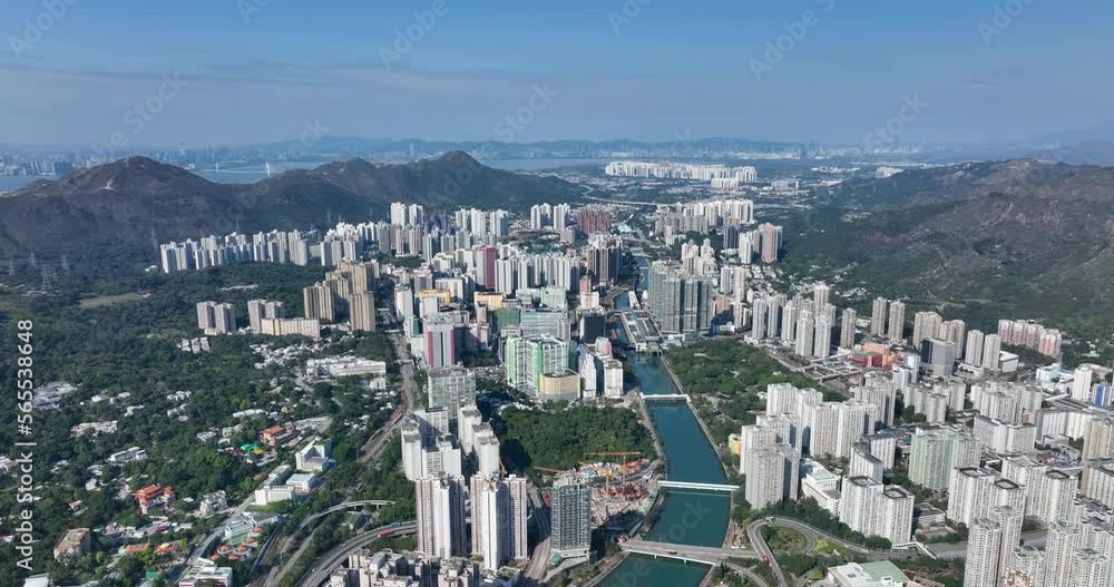 Aerial view of Hong Kong residential district Aerial view of Hong Kong residential district