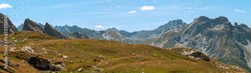 Mountain summit in summer in Vanoise National Park, French Alps