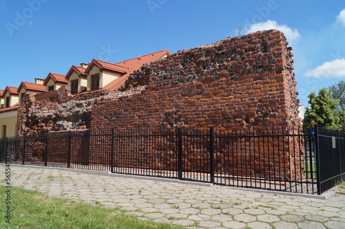 Fotografie A surviving fragment of the medieval city defensive wall in Płock